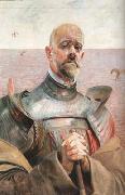 Malczewski, Jacek Self-Portrait in Armour (mk19) oil painting artist